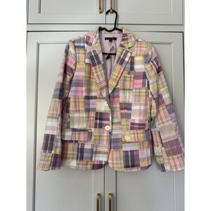 Brooks Brothers Plaid Pastel Blazer Jacket Women 12 NWT Read Derby Heritage Polo